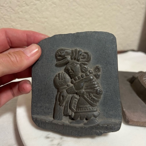 Mayan hand carved slate figurines by Garcia Sisters- vintage and RARE - Picture 3 of 12